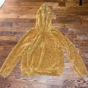 Yellow Velvet Hoodie